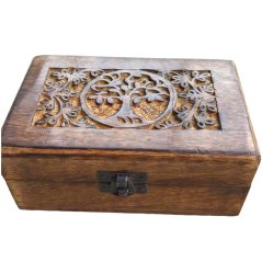 Drevená krabička Strom života 15 x 10 x 6 cm
