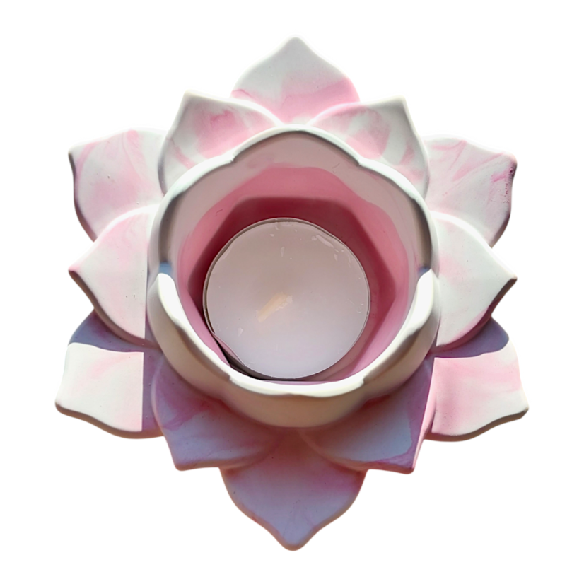 Sviečka na čajovú sviečku Lotus ružová