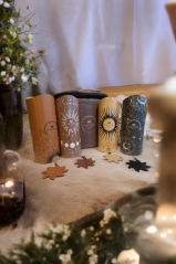 Sada 4 Kosmických zvonkoher Cosmic Bamboo Chime Set 432 Hz s pouzdrem