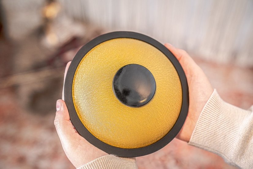 Kovový bubon Mini oceľový bubon Žltý H Dur Sonic Energy