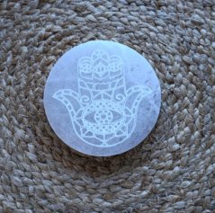Tácek Selenit 10 cm Ruka Fatimy  (Hamsa)