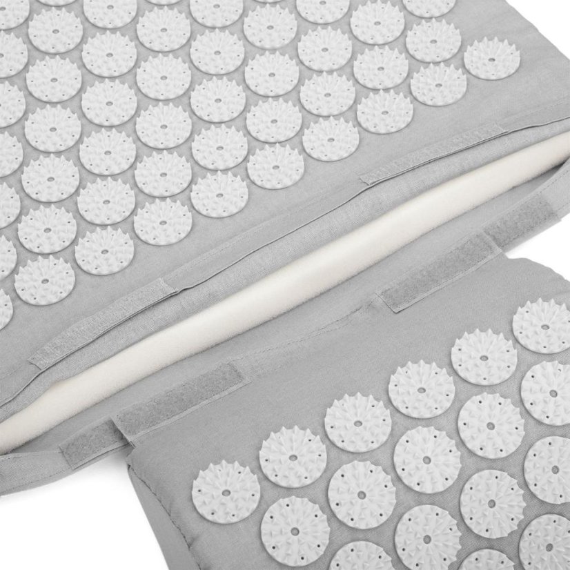 Akupresurní podložka a polštář set Standard Vital šedá