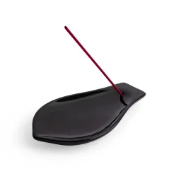 Lotus Ceramic Incense Stick Holder black
