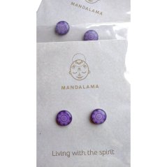 Náušnice pecky Korunní 7. čakra