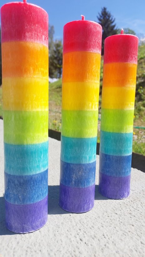 Čakrová svíčka válec