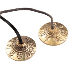 Tibetské činelky mini 4,5 cm Om Mani Padme Hum