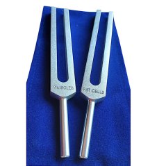 Set terapeutických ladiček hliník Tukové buňky 295,8 Hz a Svaly 324 Hz