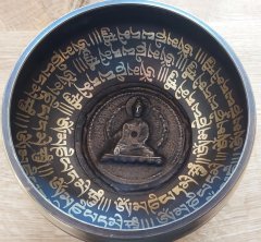 Tibetská zdobená mísa 717g Buddha