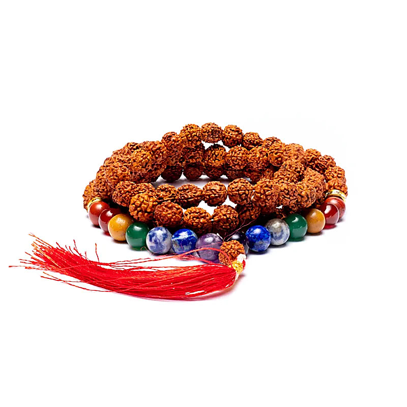 Mala náhrdelník Rudraksha čakry