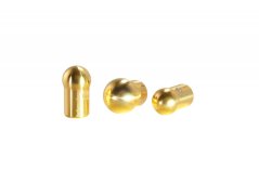Vibrační zlatá 24 K kulatá koncovka 15 mm stopka 8,8 mm