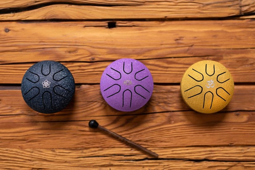Kovový bubon Pocket oceľový bubon kvet Venuše A Dur Sonic Energy