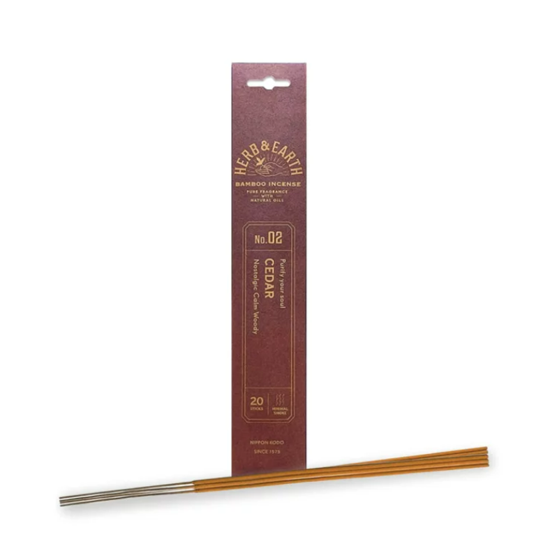 Japanese incense sticks Herbs and Earth Cedar
