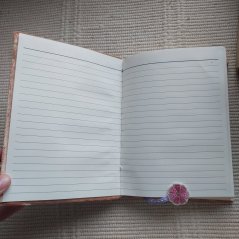 Zápisník sametový Květy béžový