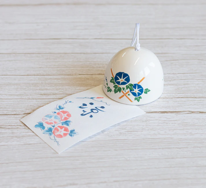 Zvonkohra Ceramic Furin Bell Feng Shui Ranní květ
