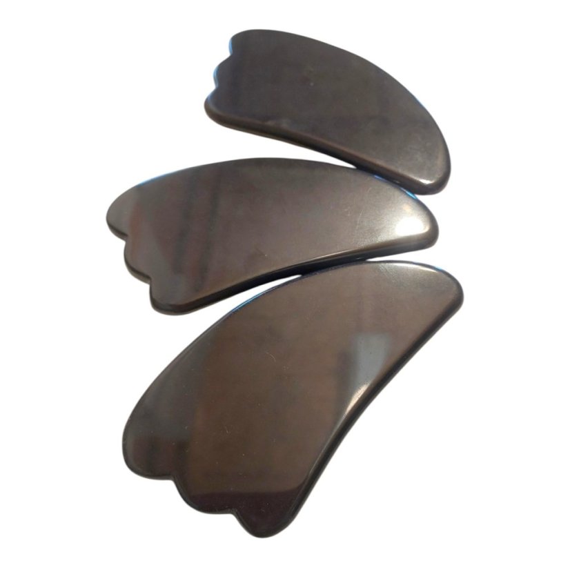 Masážní kámen Gua sha obsidián tlapka