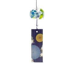 Zvonkohra Skleněný Furin Bell Feng Shui Ajisai