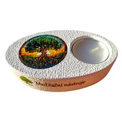 Svícen na čajovou svíčku Strom života Západ slunce