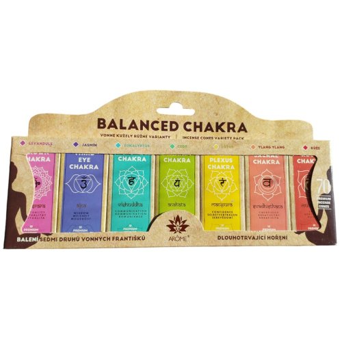 Vonné kužele 7 čakier ARÔME Balanced Chakra
