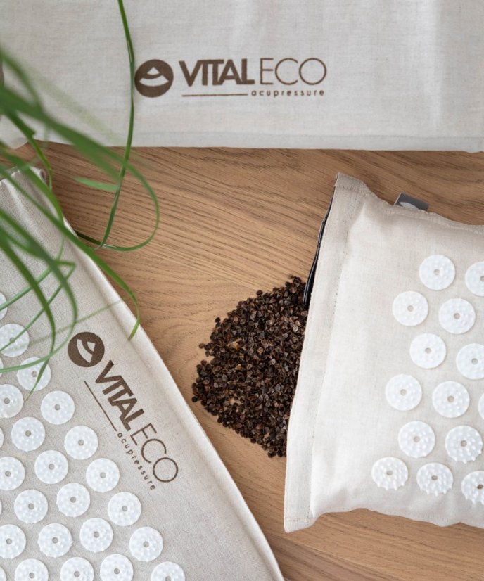 Akupresurní podložka a polštář set Vital Eco XL