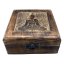 Dřevěná krabička Buddha 13 x 13 x 6 cm