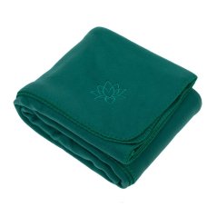 Asana Blanket jogová deka s výšivkou LOTUS Zelená
