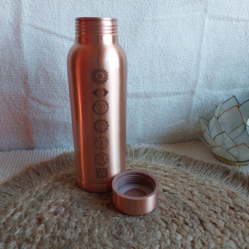Měděná láhev 7 čaker 500 ml