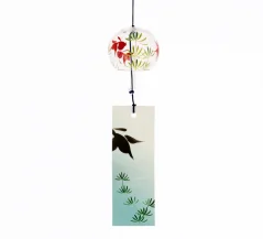 Zvonkohra Skleněný Furin Bell Feng Shui Kingyo Zlatá ryba