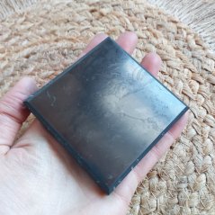Šungit Destička 8x8cm, leštěná
