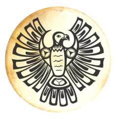 Šamanský bubon 40 cm Hromový vták