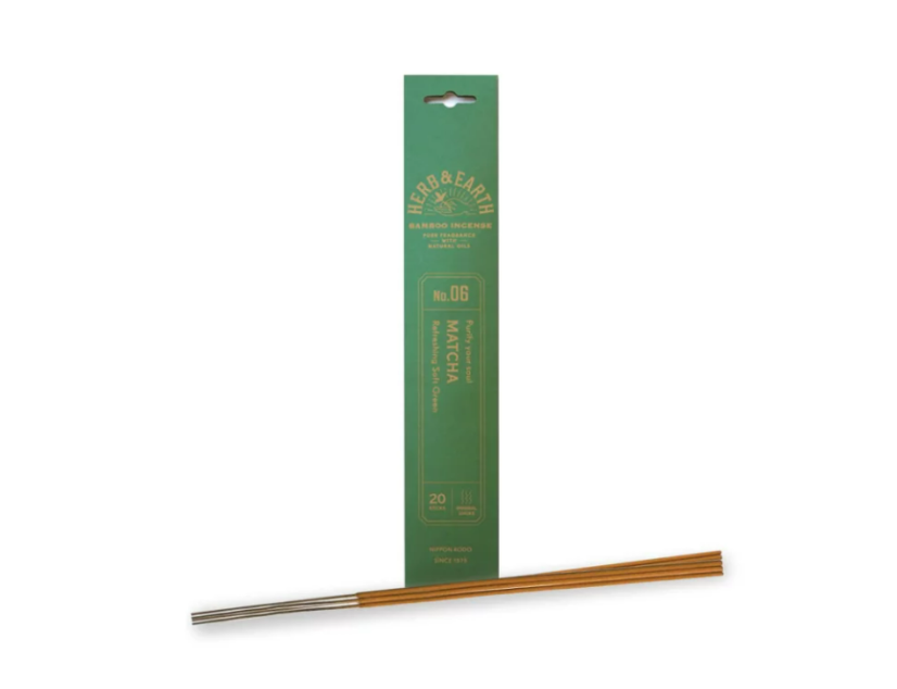 Japanese incense sticks Herbs and Earth Matcha