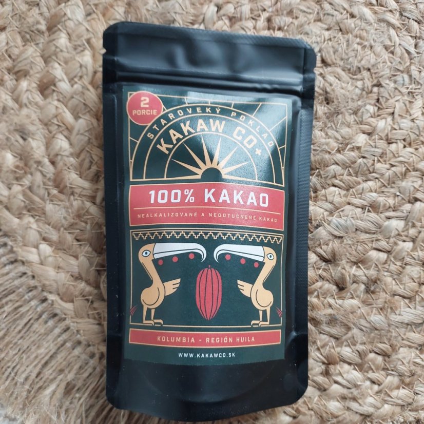 100% kakao Kolumbie Huila 30 g 2 porce