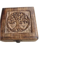 Drevená krabička Strom života 13 x 13 x 6 cm