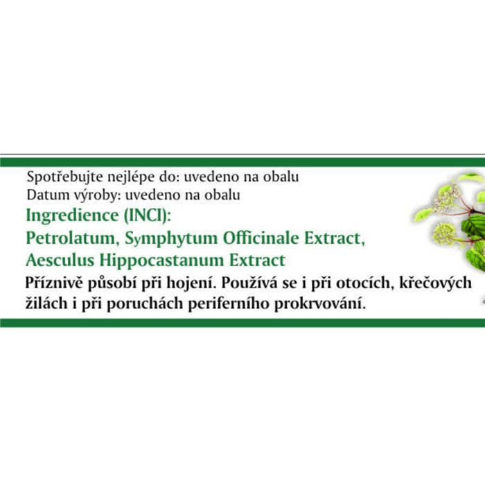 Mast z kostivalu a kaštanu 30 ml - uvolnění, pohmoždění