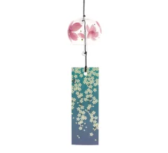 Zvonkohra Skleněný Furin Bell Feng Shui Sakura