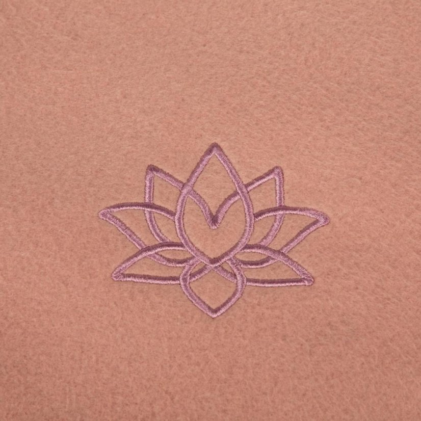 Jógová deka Asana Blanket s výšivkou LOTOS Růžová