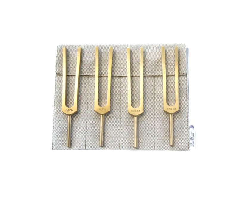 Terapeutické ladičky Mozkové vlny sada 4 ks mosaz