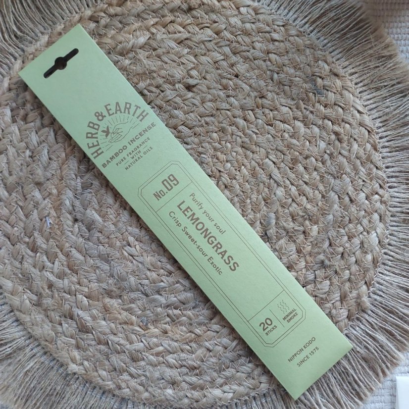 Vonné tyčinky Japonsko Herbs and Earth Citronová tráva