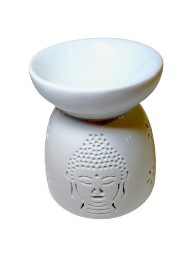 Aromalampa Buddha bílá