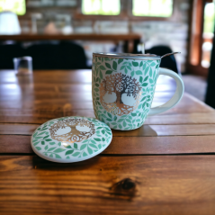 Hrnek Strom života se sítkem a pokličkou