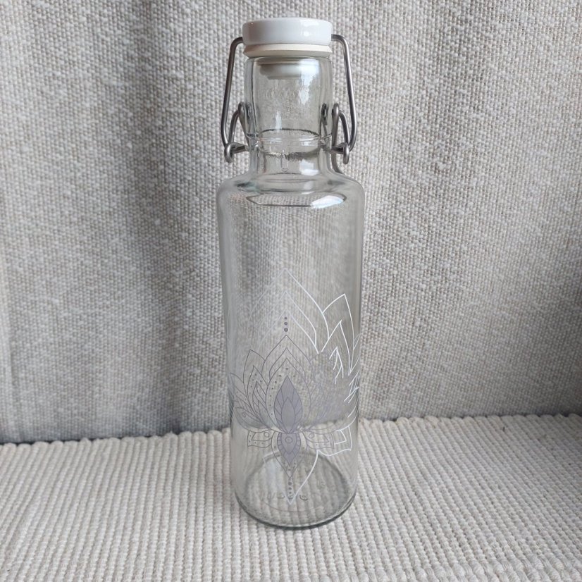 Skleněná láhev Soulbottle Just Breathe Lotos