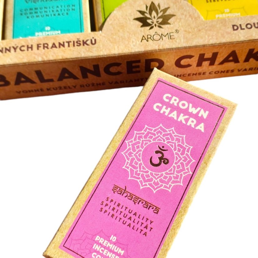 Vonné kužele 7 čakier ARÔME Balanced Chakra