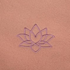 Asana Blanket jogová deka s výšivkou LOTUS Ružová