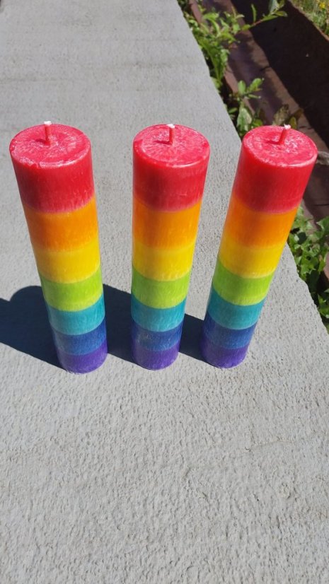 Čakrová svíčka válec