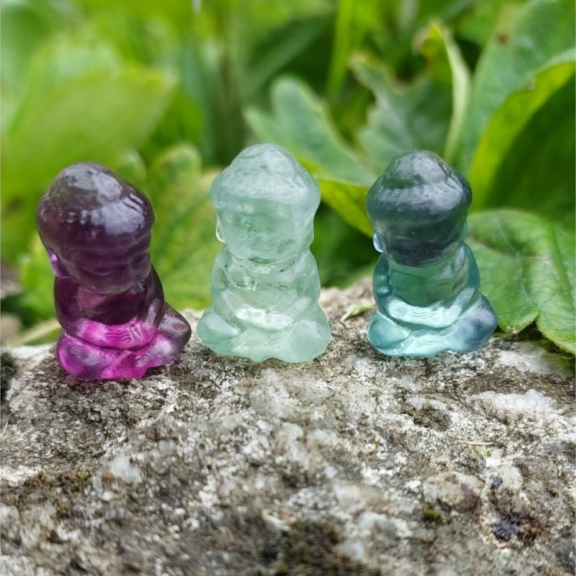 Soška Buddha mini Fluorit