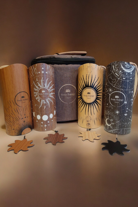 Sada 4 Zvonkoher Cosmic Bamboo Chime Set 432 Hz s puzdrom