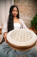 Muzikoterapia Ocean drum 40 cm Kvet života Sonic Energy
