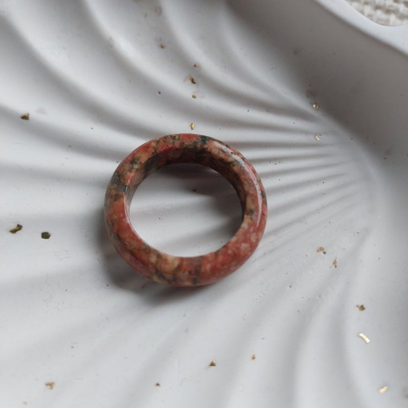 Prstýnek Unakit - Velikost prstenu průměr: L 1,9 - 2,1 cm