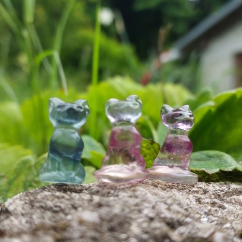 Soška Mačka Sphynx  Fluorit