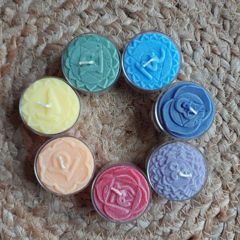 Čakrové čajové svíčky 7 čaker