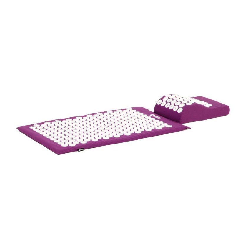 Akupresurní podložka, polštář a rohožka set Standard Deluxe Set Soft Vital vínová